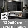 LED Bathroom Mirrors Speakers Demister Antifog Weather Station Clock Dual LED Sensor Touch Image 3