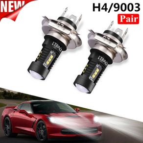 Pair H4 9003 60W 1800LM 6000K Car COB DRL Daylight running lights LED Conversion Headlight Bulb Hi/Lo Beam