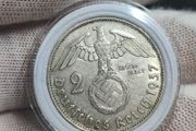 2 Reichsmark 1937 A Berlin WW2 Silver Coin third Reich