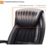 Executive Office Chair, Faux Leather Large Seat Computer Desk Chair, Ergonomic Design Adjustable Seat Height, Synchro Tilt Mechanism Image 4