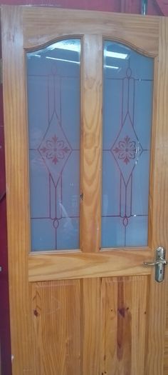 5 Solid Wood Pine Interior Doors Standard Size (Inc. 2 Glass Panels)