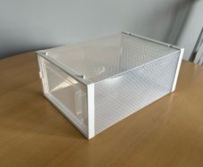6x Clear Plastic Shoe Storage Boxes