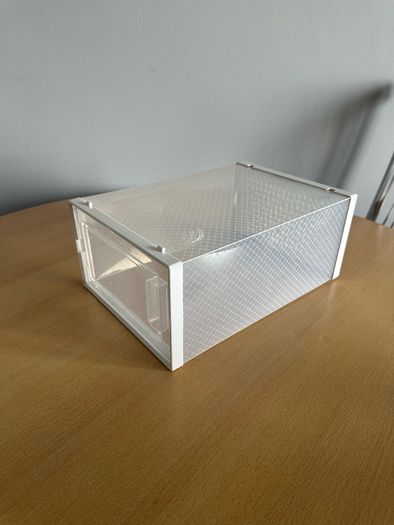 6x Clear Plastic Shoe Storage Boxes