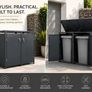 Double Metal Wheelie Bin Storage Box for 2 x 240L Bins Lockable Anthracite Powder-Coated Steel Bin Store Image 3
