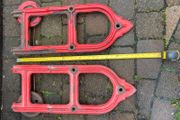 Large vintage Cast iron sliding barn door hangers