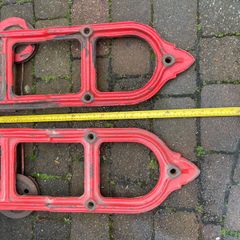 Large vintage Cast iron sliding barn door hangers