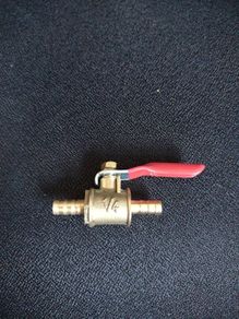 Small ball valve 1/4 6mm brass free viewing