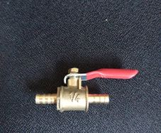 Small ball valve 1/4 6mm brass free viewing