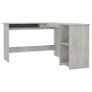 L-Shaped Corner Desk Concrete Grey 120x140x75 cm Chipboard Image 2