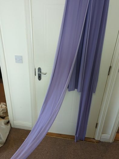2 Cari's Closet debs/bridesmaids multi tie dresses. Free size. One pink one lilac.