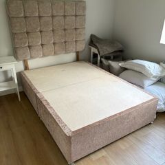 4ft 6in bed base and headboard