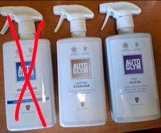 Autoglym Leather Cleaner + Fast Glass
