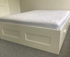 Double Bed with storage drawers and mattress from IKEA