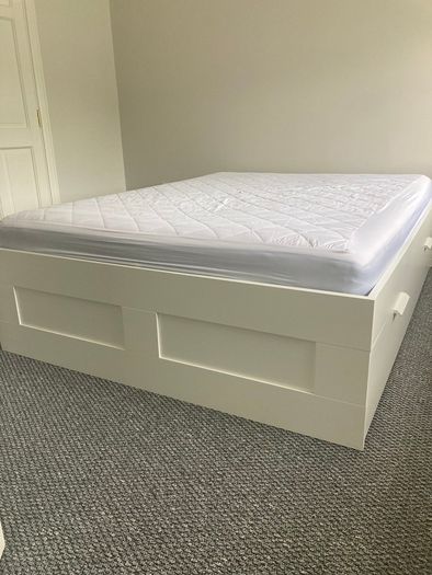 Double Bed with storage drawers and mattress from IKEA