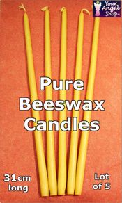 Blessed Russian Church 100% Pure Beeswax Candles 31x0.9cm 20g Handmade Lot Of 5