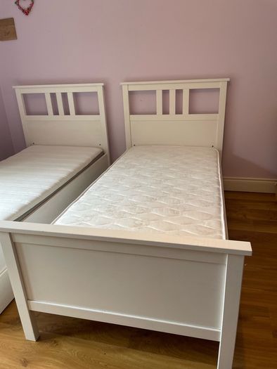 Two IKEA Hemnes single beds