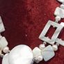 necklace double stranded statement necklace.Mother of Pearl Image 2