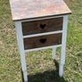 Rustic Bedside Table with Two Drawers Image 6