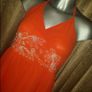 Genuine Emporio Armani halterneck mini/midi orange dress size UK10 EUR36/38 Perfect condition Image 2