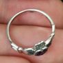 Vintage Purple Cubic Zirconia Sterling Silver Irish Claddagh Solitaire Ring Image 8