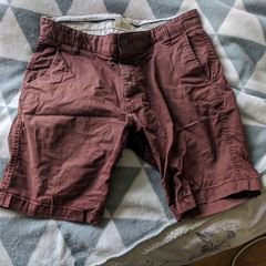 Selected Homme Tailored Chino Shorts - Burgundy / Rust Red (Size W30-W31)