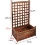 Large Wood Planter Free Standing Plant Raised Bed with Trellis for Garden Yard Image 2