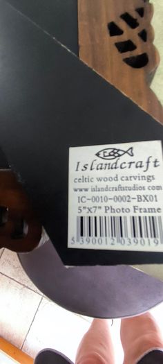 Islandcraft Celtic Wood Carved 5x7 inches Photo Frame Irish Knotwork Royal Tara