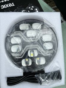 Pair of round spider Led headlights 12/24v