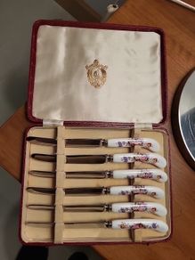 Royal Crown Derby Posie butter knives bone china