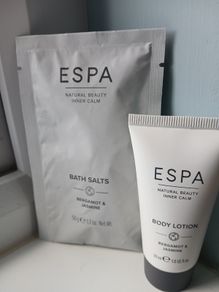 Espa Bergamot & Jasmine Bath Salts 50g, and Body Lotion 30ml, new
