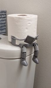 "TP-Buddy" Character Toilet Paper Holder - Whimsical Bathroom Wall Decor - Unique Housewarming Gift - Fits Standard & Mega Rolls - Fun Modern Bathroom Art