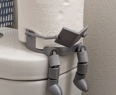 "TP-Buddy" Character Toilet Paper Holder - Whimsical Bathroom Wall Decor - Unique Housewarming Gift - Fits Standard & Mega Rolls - Fun Modern Bathroom Art