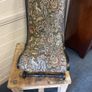 antique ebonised ladies nursing low slipper vintage chair Image 3
