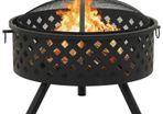 Fire Pit with Poker 68 cm XXL Steel