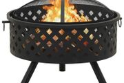 Fire Pit with Poker 68 cm XXL Steel
