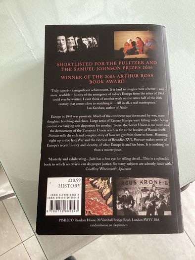 Books. "POSTWAR"  History of Europe Since 1945 by Tony Judt