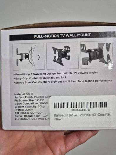 Beetronic Full-Motion TV Wall Mount 13"-27" Swivel & Tilt
