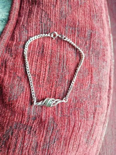beautiful lady 925 silver chain bracelet