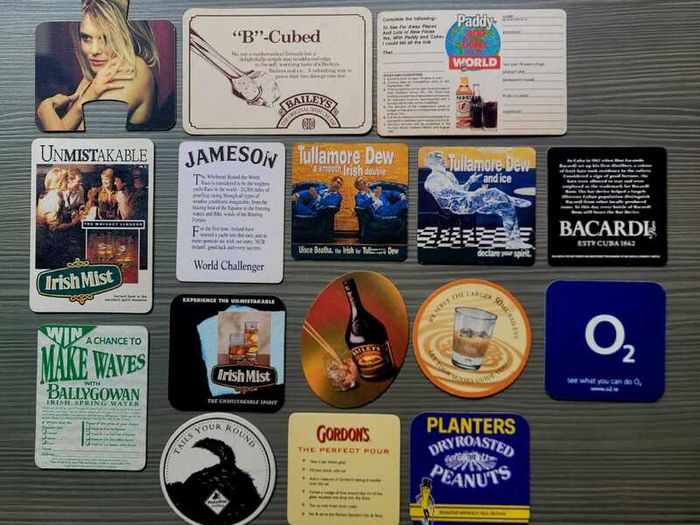 16 Irish Pub Beer Mats/Coasters Vintage Collection