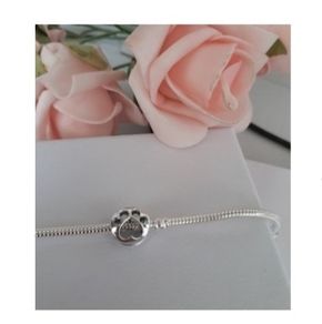New genuine pandora paw print charm