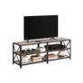 TV cabinet, TV table, Stand  lowboard for TV up to 60 inches, TV cabinet with shelves, steel frame, TV shelf for living room, bedroom Image 2