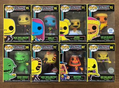 Funko The Nightmare Before Christmas Blacklight Bundle (8 Pops!)