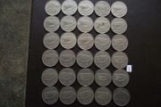 30 Irish Ten pence coins (1969-1980)