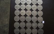 30 Irish Ten pence coins (1969-1980)