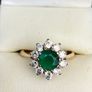 Beautiful 1920s antique 9ct gold ring size R & box Image 2