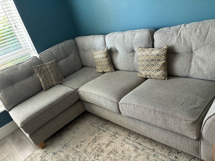 Corner sofa and Arm Chair with Foot Stool