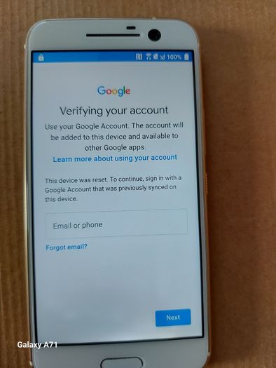 HTC 10 Mobile Phone, Model 2PS6200, in excellent cosmetic condition, FRP Google Locked, for parts or repair