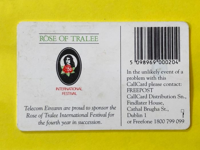 Callcard 1095 Rose of Tralee 95