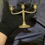 Vintage mini brass candle holders Image 6