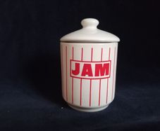 pottery jam pot